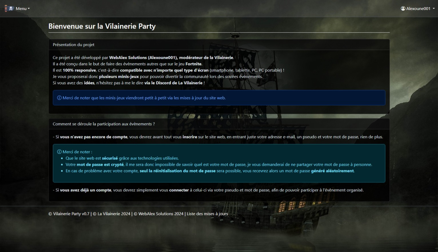 Projet : Vilainerie-party